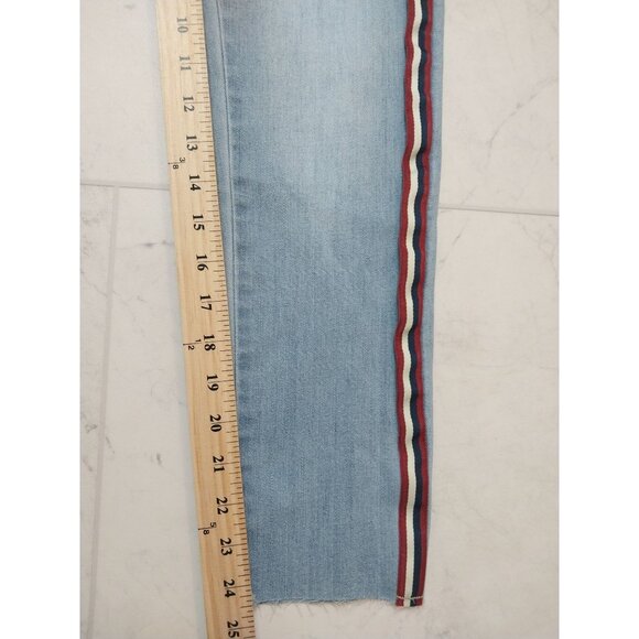 NWT Easel Los Angeles Light Wash Side Stripe Ankle Jeans Sz S - Picture 10 of 11